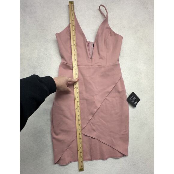 Lulus Mini Dress Size Small Dare to Take the Plunge Dusty Pink Tulip - Picture 6 of 11